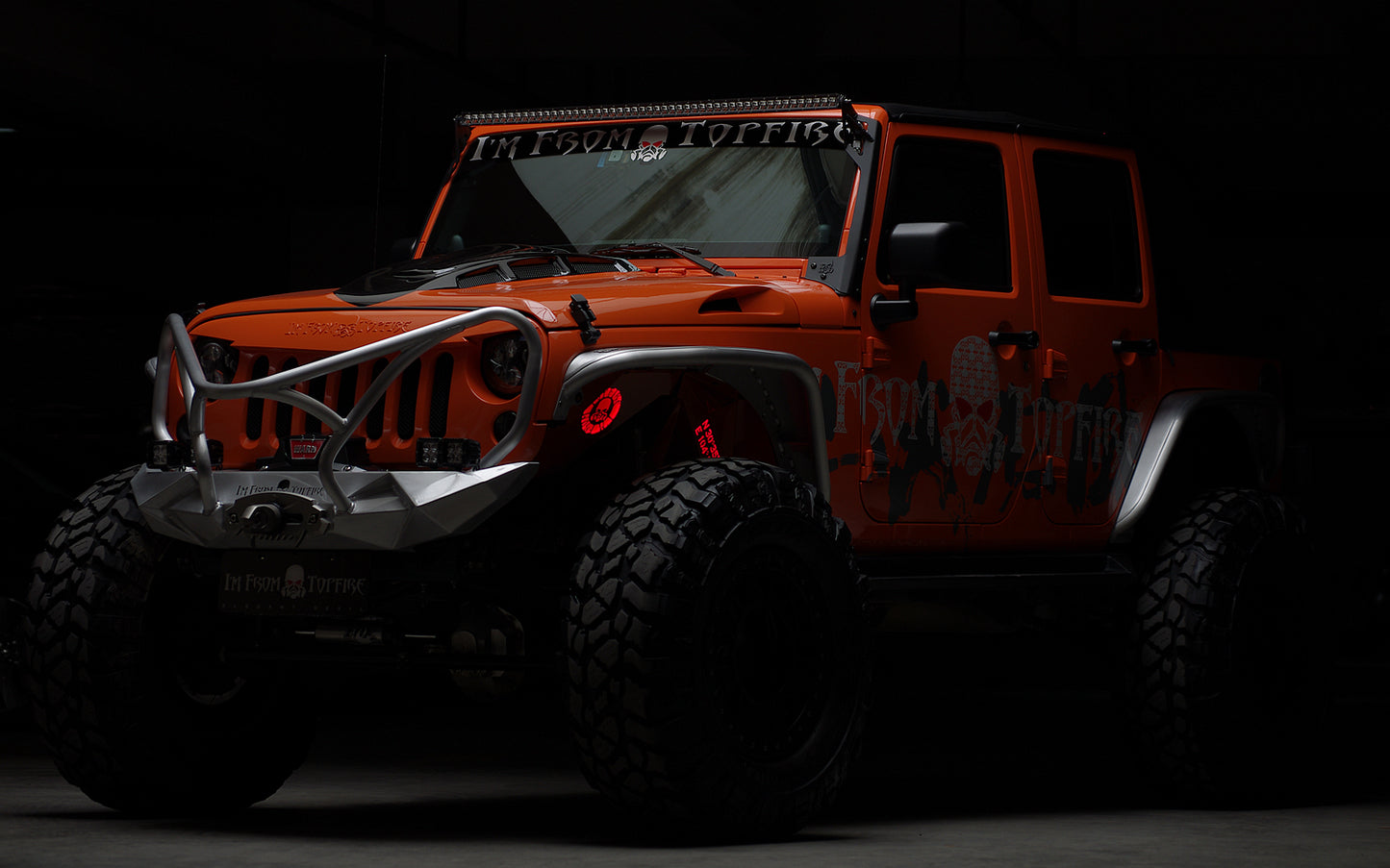 Topfire FURY II with Guard Aluminium Alloy Front Bumper for Wrangler JK JKU