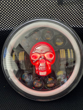 Load image into Gallery viewer, Headlights COLOURED SKULL LED DRL Halo for Wrangler JK / JKU / TJ (pair)
