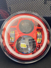 Load image into Gallery viewer, Headlights 'RED Avenger' LED DRL Halo for Wrangler JK JKU TJ (pair)
