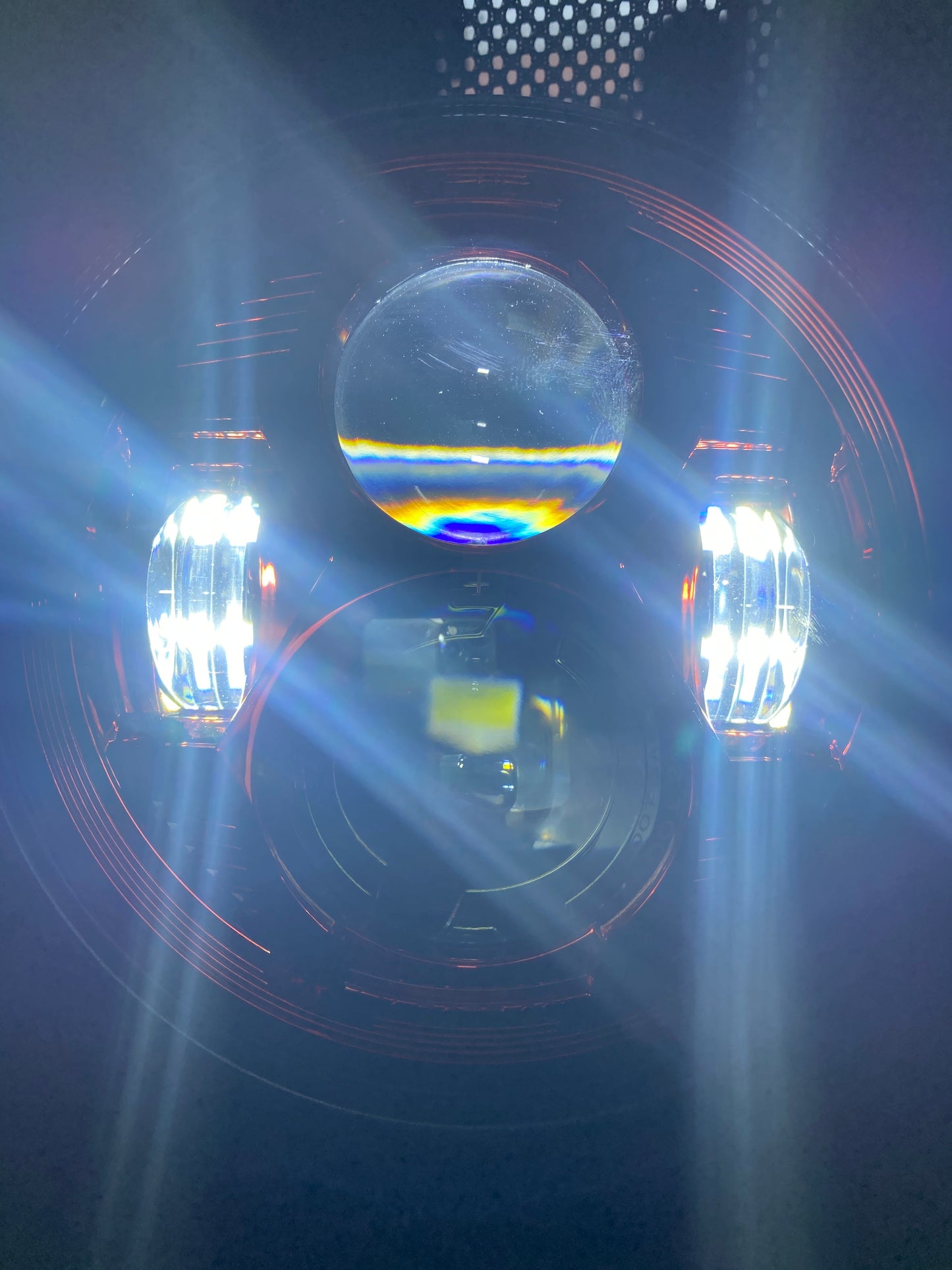 Headlights 'BLACKED OUT' Avenger LED for Wrangler JK JKU TJ (pair)