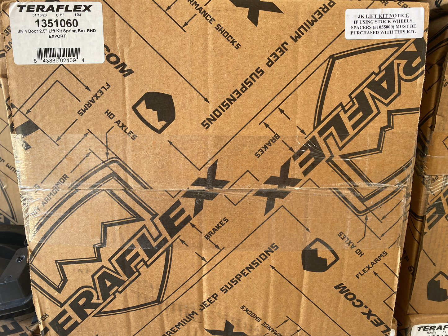 KIT ONLY: Teraflex 2.5" WRANGLER JK JKU Coil Lift System with 9550 Shocks