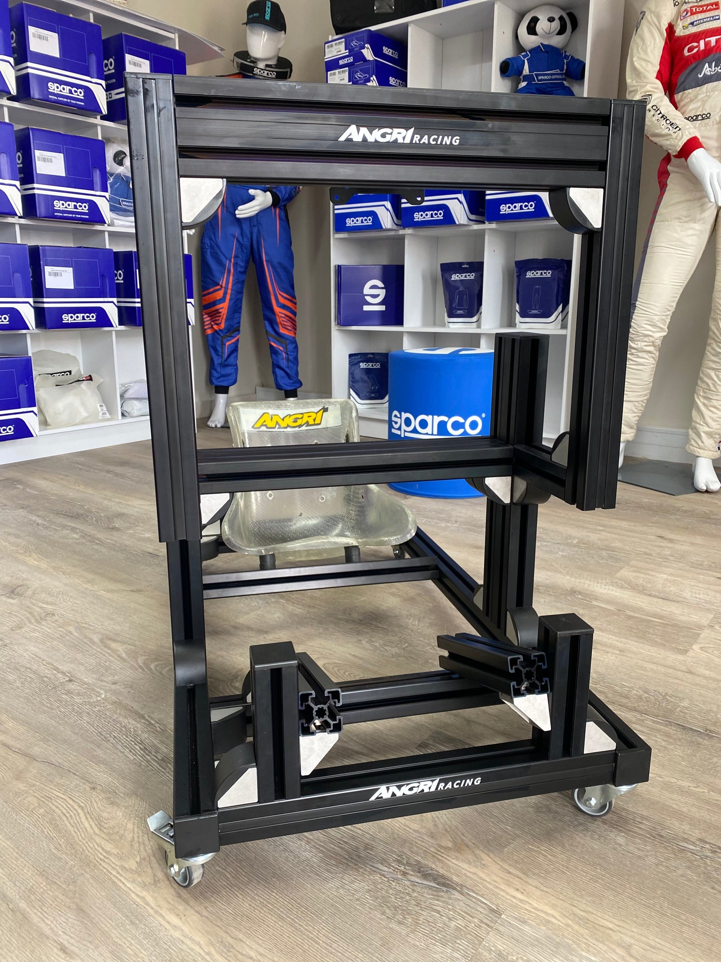 KARTPRO 'Black Series' KARTING SIM RIG (MINI Kart) with Integrated Screen Mount System
