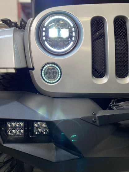 LED Headlights 'KONG JL-Style' with DRL for Wrangler JK JKU TJ (pair) A+ 'Philips' LED