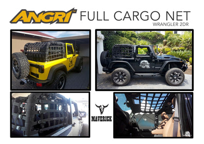 Full Cargo Net - by Maverick for Wrangler 2dr / 4dr / JK / JKU / JL / JLU / TJ / JT