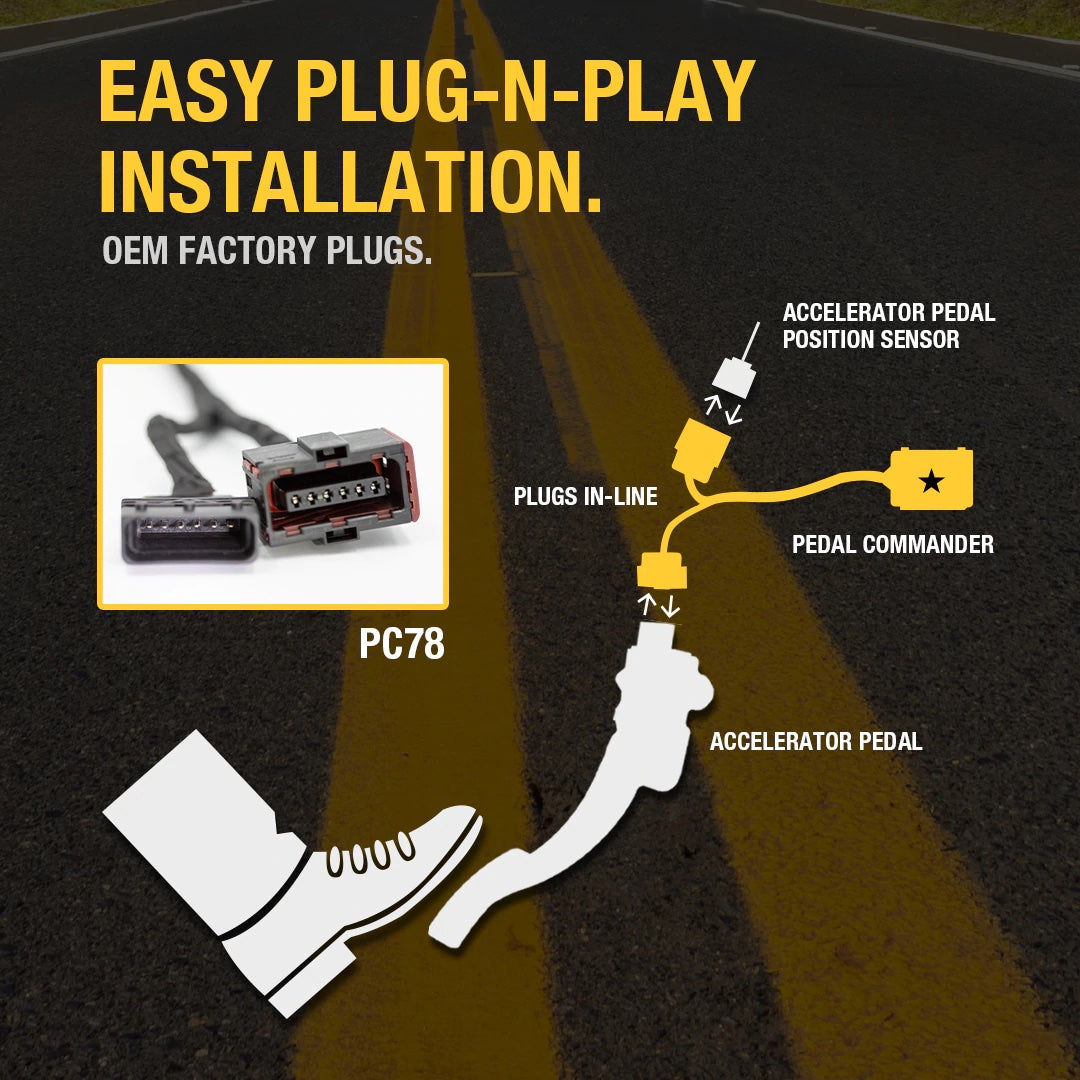 Pedal Commander for Jeep Wrangler JL / JLU / GLADIATOR 2018+  PC78 Bluetooth