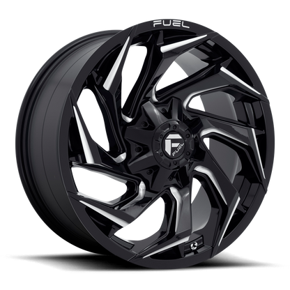 FUEL OFFROAD 'REACTION' 20" D753 - Gloss Black Mill 20" Rims -18 (set of 5 Jeep 5x127/114)