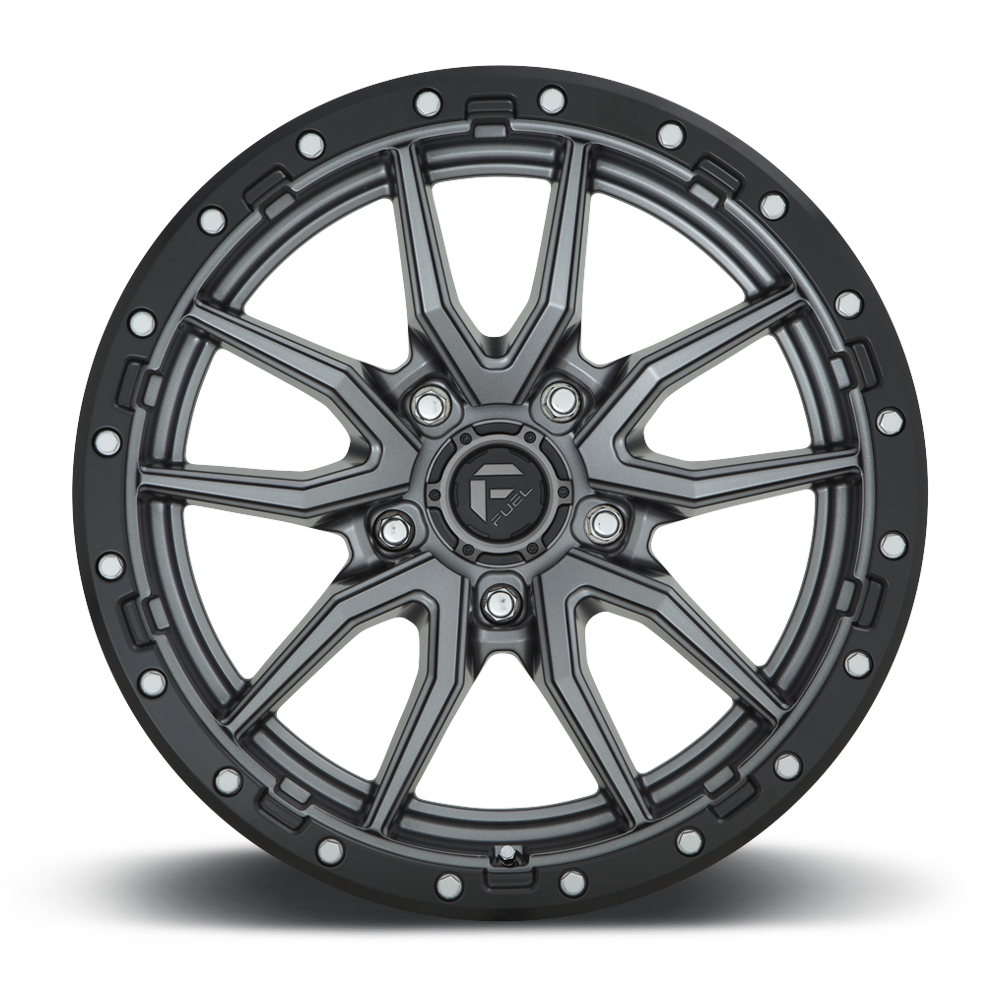 FUEL OFFROAD 'REBEL' 18" Rims D680 for Land Cruiser (Matt Anthracite with Black Ring) 9J +20 (set of 5 LC 5x150)
