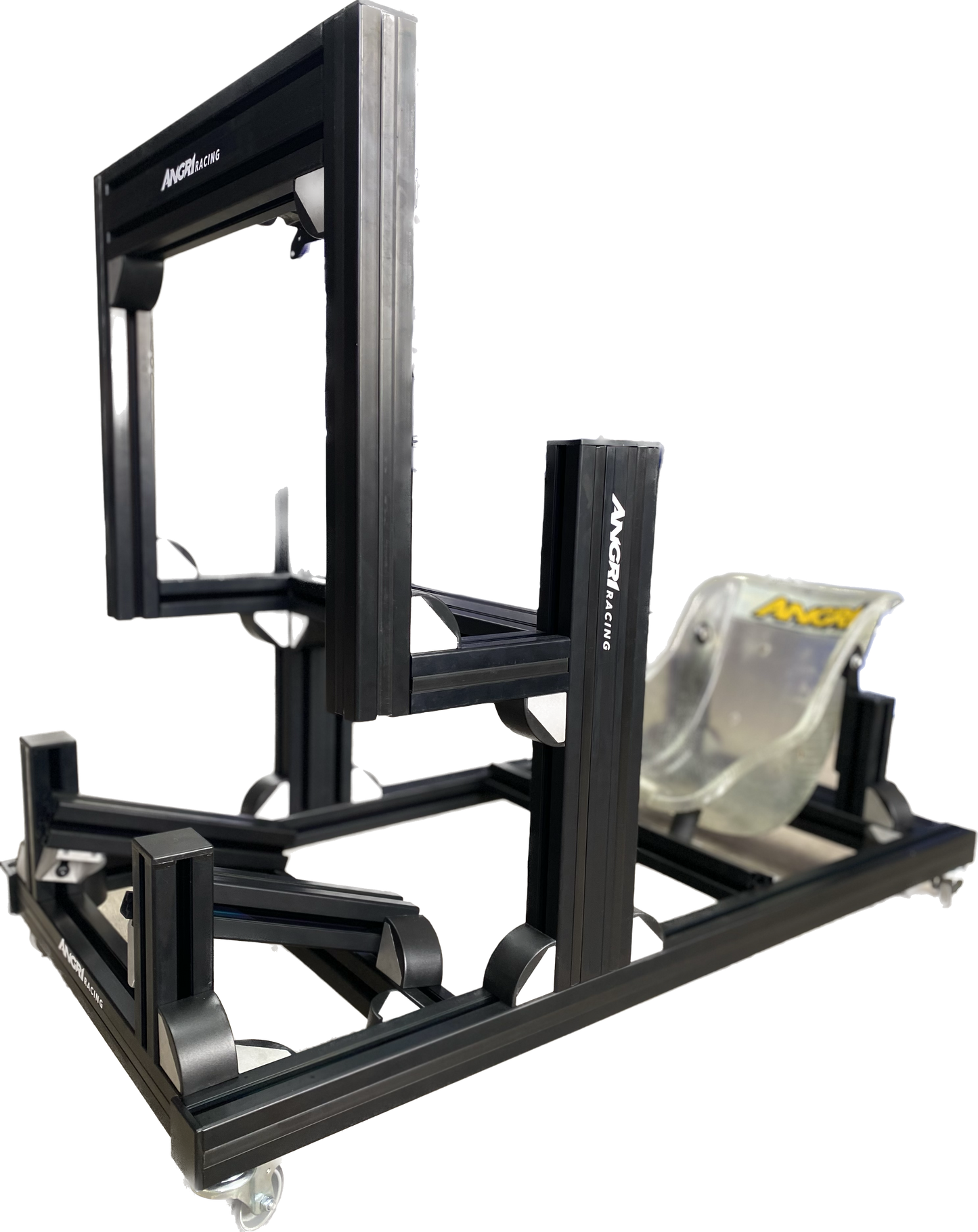 KARTPRO 'Black Series' KARTING SIM RIG (MINI Kart) with Integrated Screen Mount System