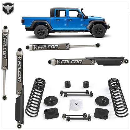 FULLY FITTED: Teraflex 2.5" Performance Coil / Spacer Lift with FALCON SP2 2.1 Shocks for JT Gladiator