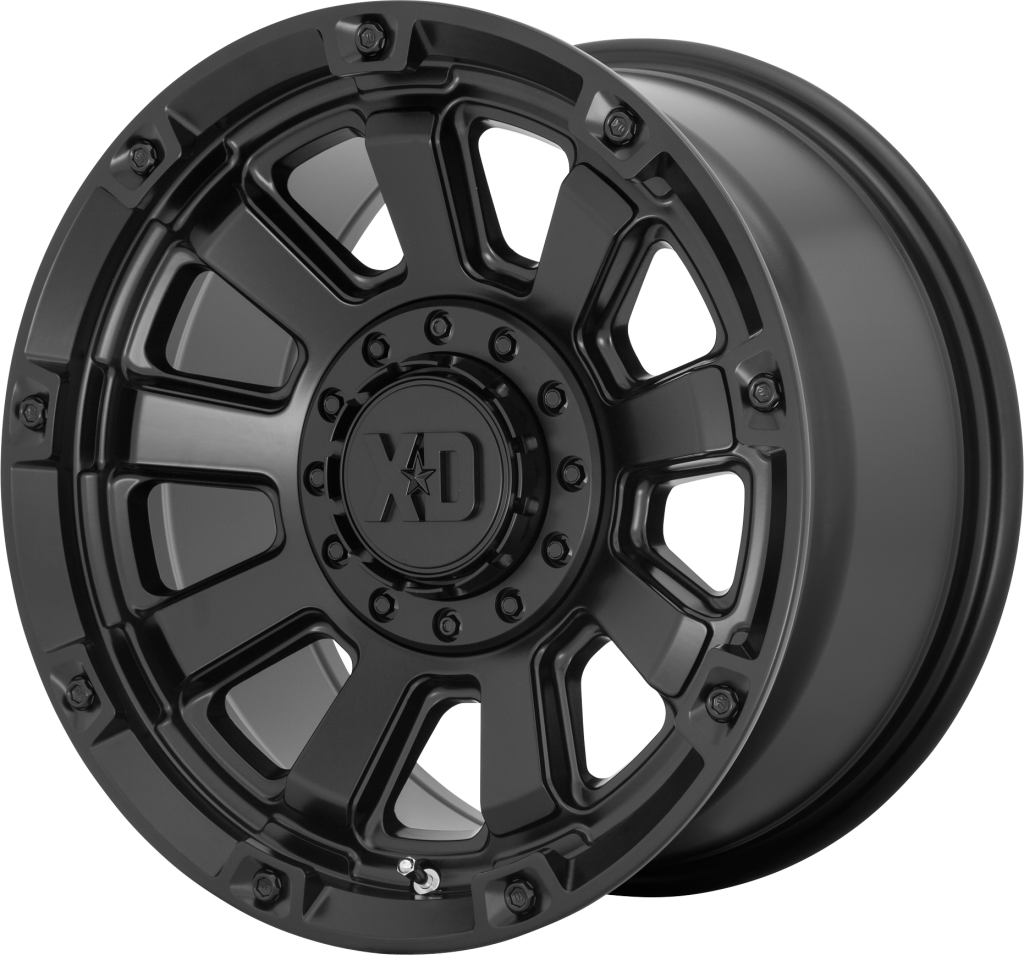 XD852 GAUNTLET rims - 17" Satin Black (set of 5 Jeep 5x127 5x139.7 -0 offset)