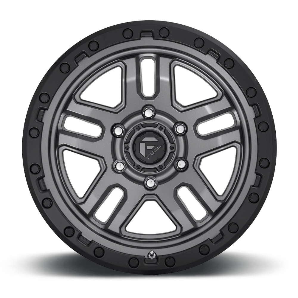FUEL OFFROAD 'AMMO' 17" D701 - Matte Anthracite with Black Ring 17/9 Rims -12 (set of 5 Jeep 5x127 -12)