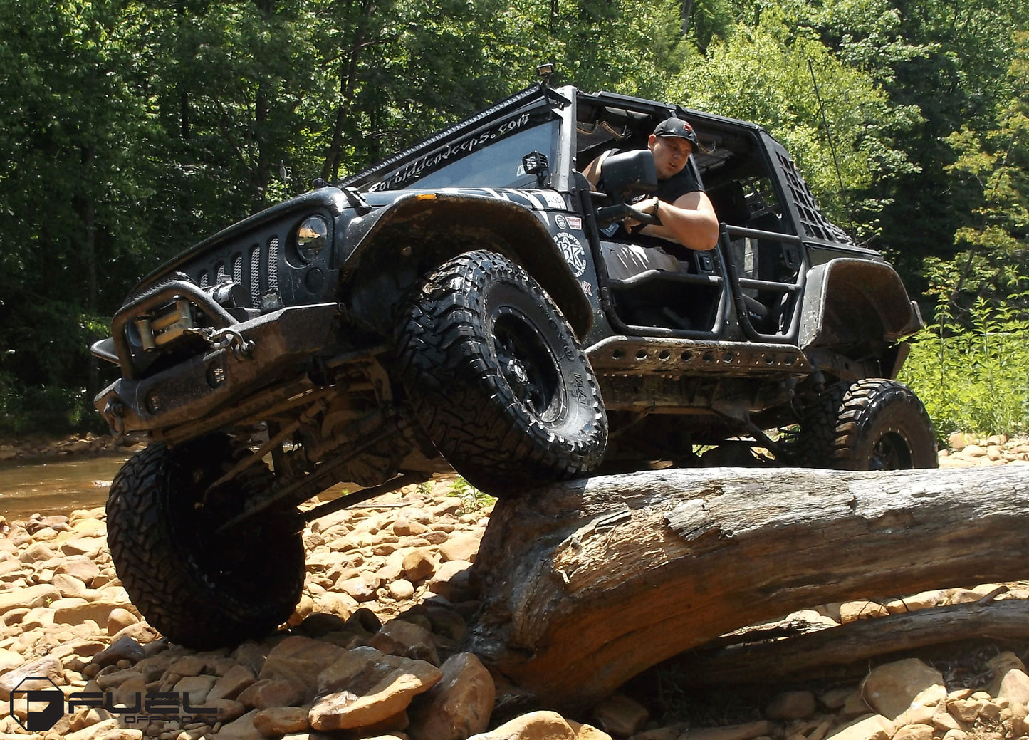 FUEL OFFROAD 'Krank' 17" D517 - Matte Black Milled 17" 9J Rims -12 (set of 5 Jeep 5x127 and 5x114)