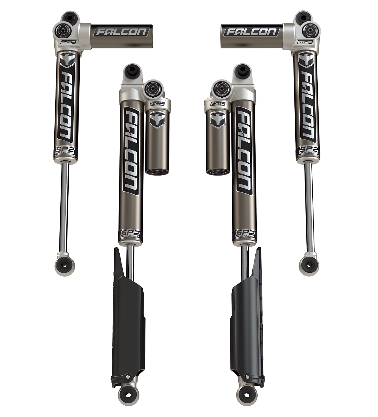 Falcon SP2 3.1 Piggyback Shocks (0-1.5” Lift) - All 4 for Wrangler 4Dr JLU