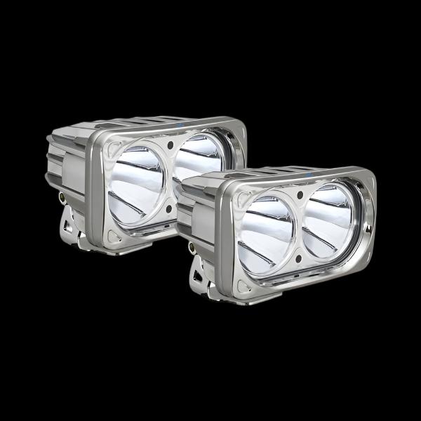 Vision-X OPTIMUS Dual LED Driving Lights - Chrome (20w x 2) (PAIR) XIL-OP210CKIT