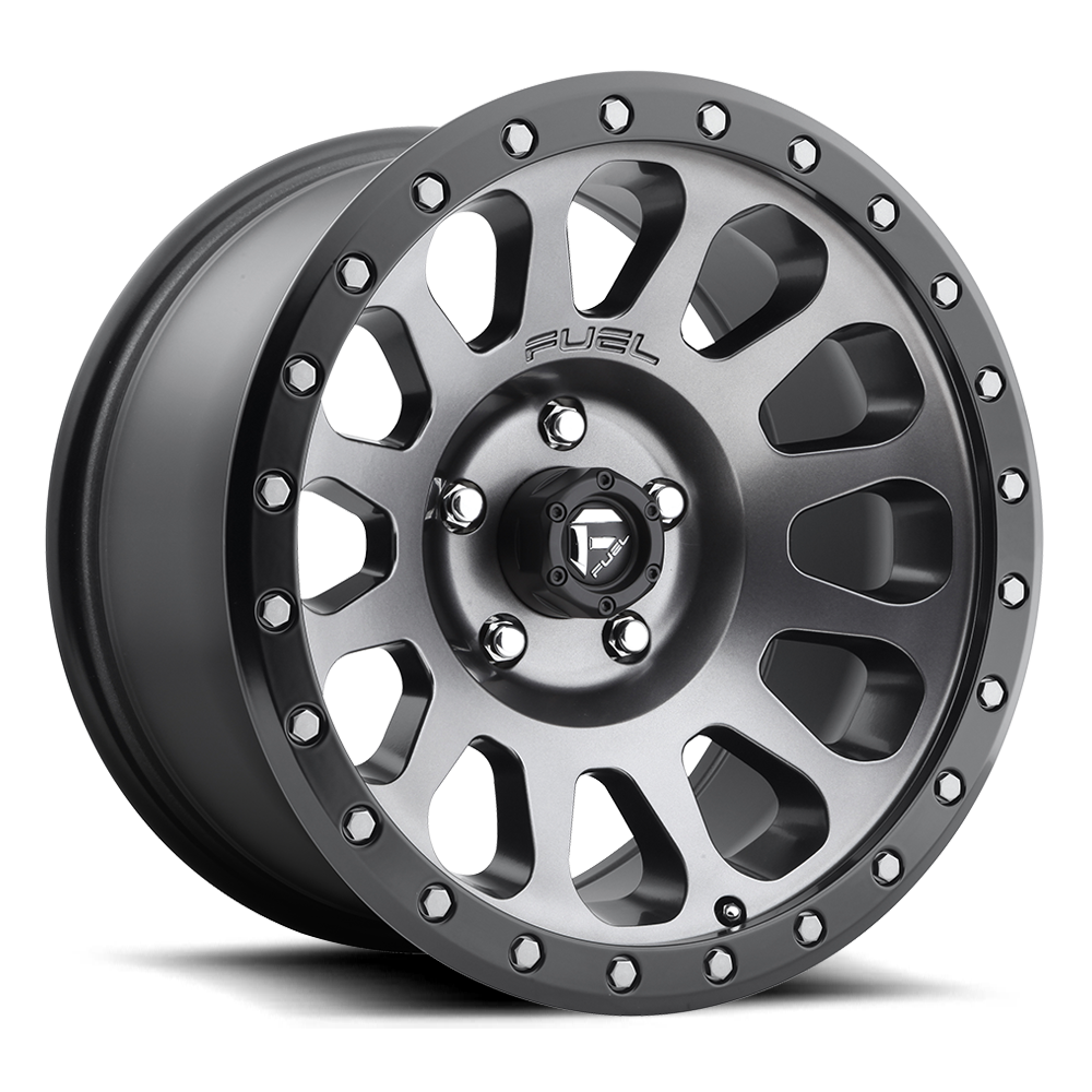FUEL OFFROAD 'VECTOR' 18" Rims D601 for Land Cruiser - (Anthracite with Black Ring) 9J +20 (set of 5 LC 5x150)