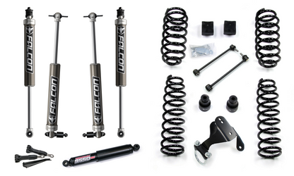 FULLY FITTED: PREMIUM 2.5" Teraflex Coil System, Falcon 2.1 or 2.2 Shocks, 9550 Stabiliser & Retainers for Wrangler JK JKU